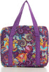 DIWI Quilted Bible Cover Extra Large Sizes 11.25 X 8.25 X 2.75 Inches Bible Tote Case (XL, C2 Purple Garden)