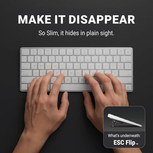 ESC Flip Keyboard Stand for Desk, Compact Tilting Riser with 3 Adjustable Angles for Ergonomic Typing