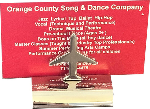 Design Gifts Airplane Business Card Holder - Stylish Office Accessory