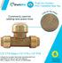 SharkBite 1/2 Inch CTS x 1/2 Inch CTS x 1/2 Inch PVC Slip Tee, Push To Connect Brass Plumbing Fitting, UIP363A by SharkBite