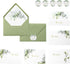 PONATIA 50 PACK 4x6 Gold Foil Thank You Cards With Sage Green