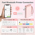 Label Maker Machine with Tape, P21 Portable Bluetooth Label Printer, Wireless Built-in Cutter Sticker Maker Mini Label Makers with Multiple Templates for Organizing Storage Office Home, Pink