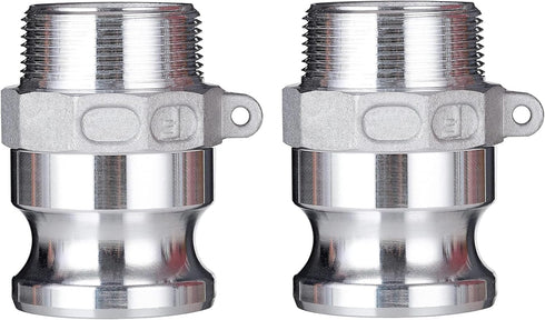 EASTRANS Aluminum 1.5" Camlock Fittings Type F, 2 PCS Cam and Groove Hose Coupling