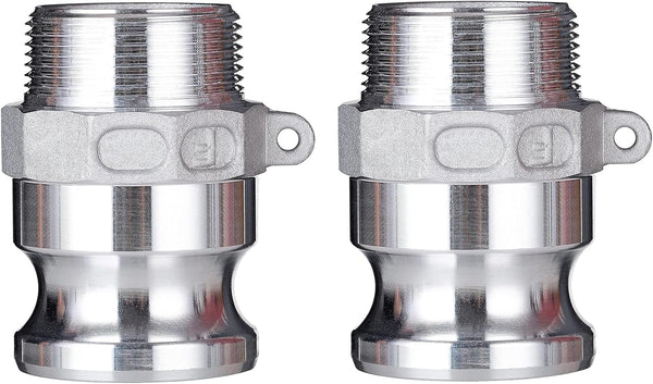 EASTRANS Aluminum 1.5" Camlock Fittings Type F, 2 PCS Cam and Groove Hose Coupling