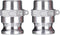 EASTRANS Aluminum 1.5" Camlock Fittings Type F, 2 PCS Cam and Groove Hose Coupling
