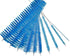 8 Inch Nylon Tube Cleaning Brush Set, 10 Piece Kit in BLUE Variety Pack, Long Deep Cleaning Brushes