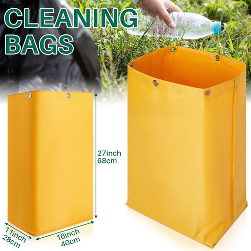 16 11 27 inch Commercial 23 Yellow(1 x x Replacement Janitorial Cleaning Cart Bag High Capacity Janitorial Cart Bag