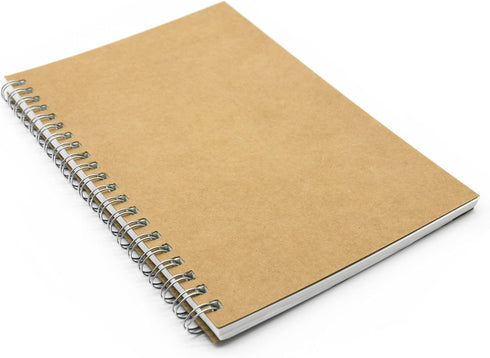 Soft Cover Spiral Notebook Journal, Coofficer Blank Sketch Book Pad, 100 Pages, 7.5 "x 5.1" (Brown)