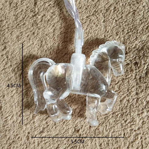 1.65M 10LEDs Decorative Horse Shape Night Mood Light for Indoor Home Bedroom Festival Wedding Party Baby Child RGB