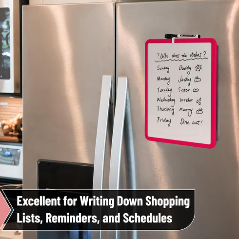 Mr. Pen Dry Erase Board, 14” x 11” Small White Board with Black Marker and Red Frame for Kids and Students