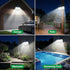 2500LM 286 3 IP65 3-Head (2 Pack) Solar Outdoor Lights Motion Sensor, LED Security Flood Lights with Visual Battery