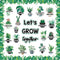 gisgfim Greenery Affirmation Station Bulletin Board Set, Motivational Plant Cutouts for School Home Office Decor