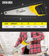 DOWELL 14 in Hand Saw, 11 TPI Fine Cuts Wood Saw for Sawing, Trimming, Gardening, Sharp Blade