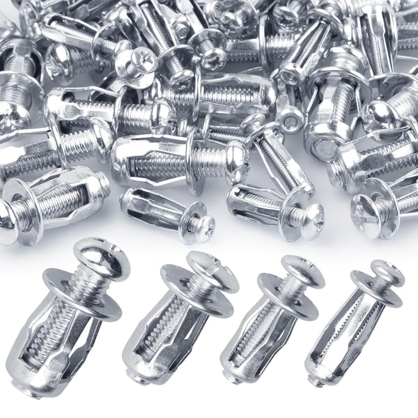 AOKLIT 80Pcs Expansion Screw Petal Nut, M4 M5 M6 M8 Jack Nuts, Petal