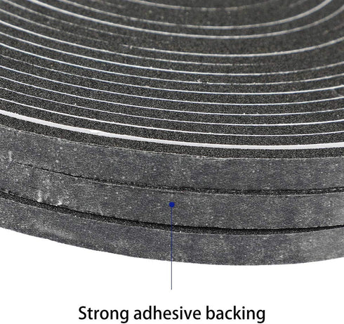 High Density Foam Tape Waterproof Sealing Strip, CR Strips Neoprene Single-Sided Adhesive EVA Seal 1/2in X 1/2in X 13Ft