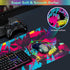 Gaming Mouse Pad, Canjoy Extended Mouse Pad 31.5x15.7inch XXL Large Big Computer Keyboard Mouse Mat Desk Pad with Non-Slip Base and Stitched Edge for Home Office Gaming Work (Colorful Geometric) by Canjoy