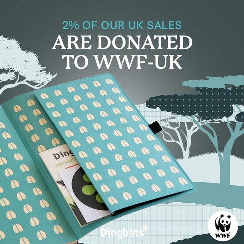 Dingbats A5 Wildlife Dotted Notebook Journal - Premium Vegan Leather Softcover for Women & Men, Note Taking