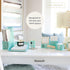 BLU MONACO Aqua - Teal 6 Piece Cute Desk Organizer Set, Accessories for Women, Desktop Organization