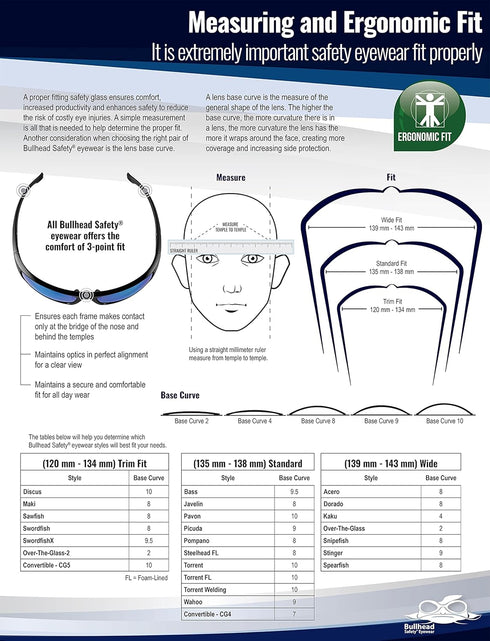 Bullhead Safety Eyewear Dorado Safety Glasses with Dual Lenses - Silver Mirror, Two-Tone Frame