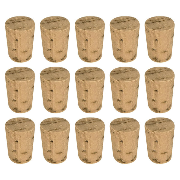 MECCANIXITY Tapered Cork, 12.7x9.5x17.5mm Natural Wooden Leakproof Cork Stoppers for Wine Beer Bottle Crafts, Dark