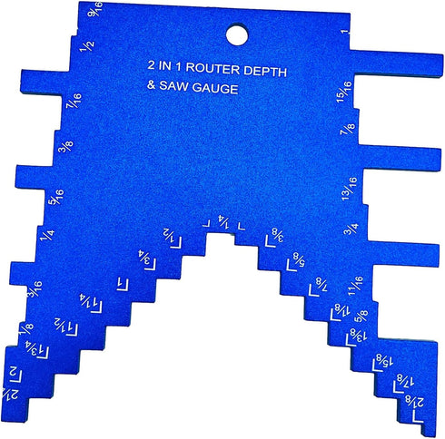2 in 1 Router Depth and Saw Gauge, Aluminum Step Depth Gauge,Router