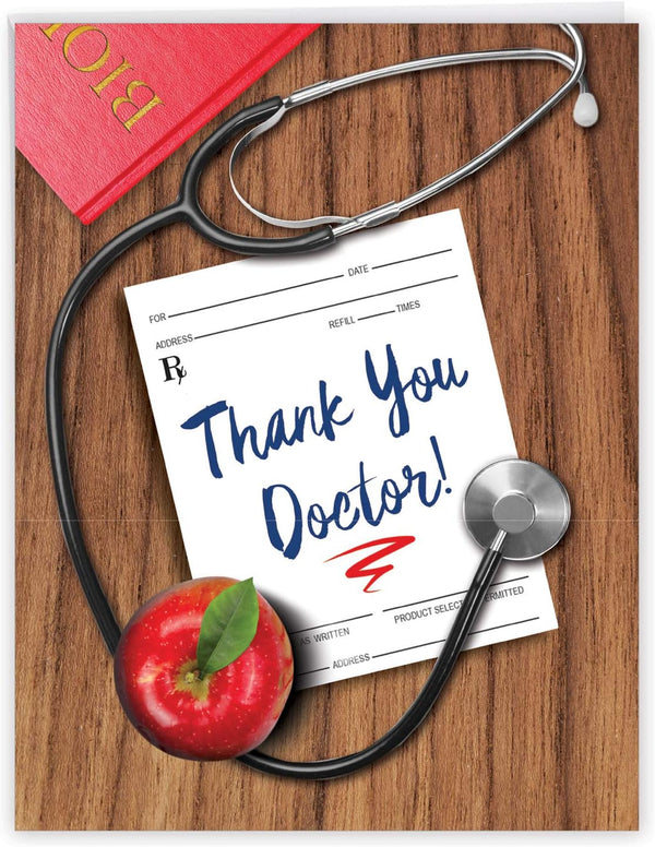 NobleWorks Jumbo Thank You Card for Nurse and Doctor (8.5 x 11 Inch) - Big Gratitude Greeting Card