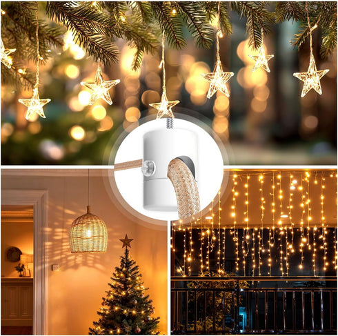 0.46 (6 Pack) Upgrade Big Hole Ceiling Hooks for Hanging LightsAluminum Ceiling Hook for Light Fixture, White