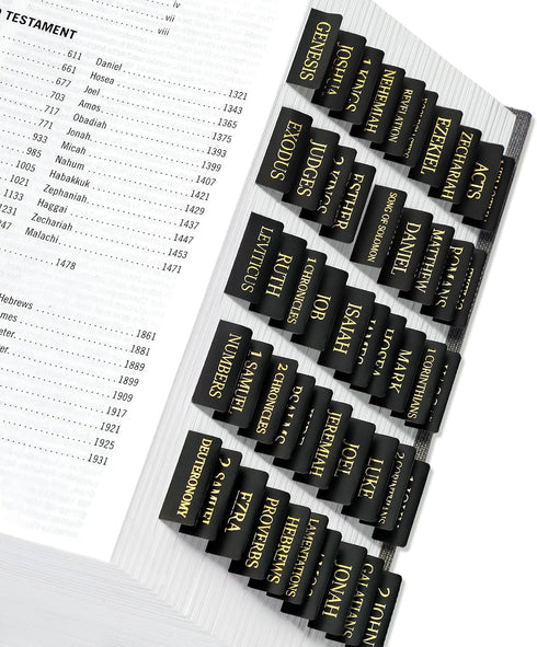 Taja Bible Tabs for Women & Men, Laminated Bible Tabs for Study Bible,