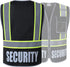 2 Pack 5 107-2015 (2/Black-22,2XL) Retro-Reflection Security Safety Vests Heavy Duty Black Mesh with Pockets and Front