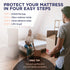 Ultrablock Queen Size Mattress Bags for Moving or Storage – 6 Mil Reusable Plastic Cover, Tear and Puncture Resistant