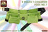 DS2358 9 1.1/2" Hammer Graintex :: Pocket Children Tool Belt Lime Green Color Suede Leather, Kids Real Tool Belt, Boys
