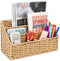 Woven Mail Organizer for Desktop Countertop, Mail Holder Sorter Storage Basket for Bills, Letters