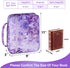 Waterproof Thick Bible Cover Case for Women, Large 11x9x3inch Purple Floral Cover with Strap Pockets