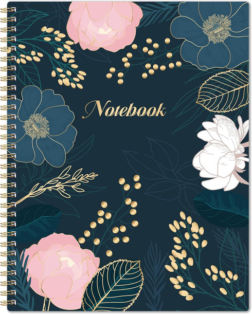Ruled Notebook/Journal - Lined Journal, 8.5”x 10.5”, Spiral Notebook, 142 Pages, Perfect for Office & School
