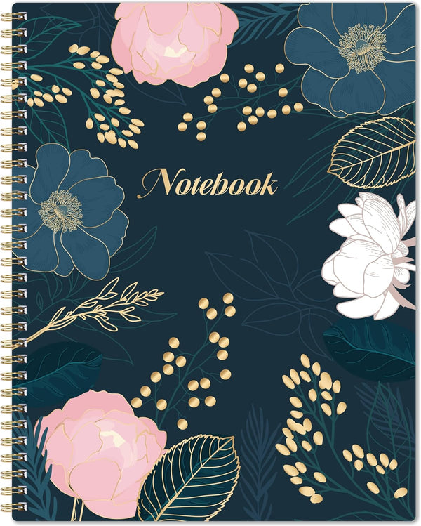 Ruled Notebook/Journal - Lined Journal, 8.5”x 10.5”, Spiral Notebook, 142 Pages, Perfect for Office & School