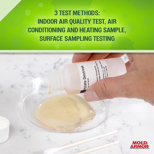 Mold Armor Do It Yourself Mold Test Kit - Safe and Easy to Use, Test Surface Mold, Air Quality, and HVAC, DIY at Home