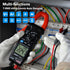 MESTEK Digital Clamp Meter Multimeter 6000 Counts Voltage Tester, Measures 600A AC/DC Current, Voltage, Temperature