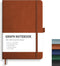 RETTACY Graph Paper Notebook - 192 Pages, Graph Grid Paper Notebook, Leather Hardcover, Brown