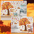 Chivertion 150 Pcs Fall Classroom Tree Bulletin Board Set, Happy Fall Decorations with Maple Leaves and Pumpkins