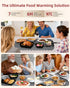 7 8 Warming Mat for Food, Upgraded Fast-Heating Electric Warming Tray with Temp Levels & Timers, Buffet Raised Feet