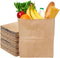 Concession Essentials Paper Grocery Bags, 12x7x17 inches, 57lb Kraft Brown, 125 Count