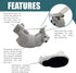 Polar Bear Style Desktop Tape Dispenser with Steel Teeth Cutter, Velveted Cloth Bottom for Office Accessories