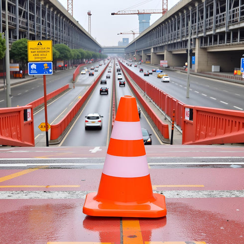 SquarezhenBo 14pcs Mini Traffic Cones - Durable Plastic Road Safety Toys for Kids, Construction Zone Educational Props