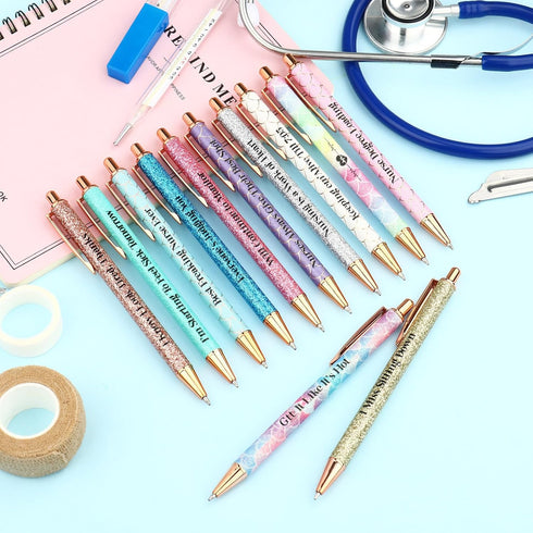 Nurse Gift Pens - Glitter Super Cute Saying Pen for Nursing Students, Staff, Friends, and Family