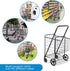 97LB Foldable Shopping Utility Cart Compact Portable Grocery Cart w Whees Double Baskets, Wagons Carts Foldablefor