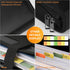 JUNDUN Fireproof Accordion File Organizer, 12 Pocket Expanding Folder with Zipper & Labels