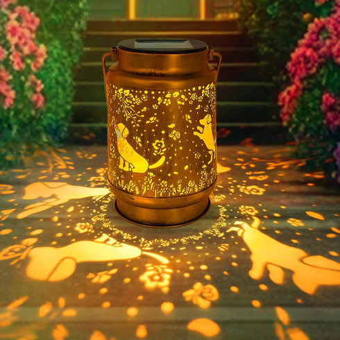 Dog Solar Lanterns Outdoor Waterproof, Dog Gifts for Women Mom Grandma, Hanging Solar Lights for Yard, Patio, Lawn