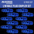 Master Elite Series 12 Piece Industrial I/M Type Plug Air Fittings Set with 1/4" NPT Male Threads - Attach to Quick-Connect Couplers, Hoses, Compressors, Pneumatic Air Tools, Spray Guns, Sanders by Master Airbrush