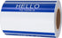Hybsk Hello My Name is Blue Name Tag Identification Stickers - 3-1/2” x 2-3/8”, 200 Labels Per Roll