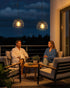 4/6/8 Dimmable Battery Operated Hanging Outdoor Chandelier, H Timer, Bohemian Hanging Shed Gazebo Lights Outdoor